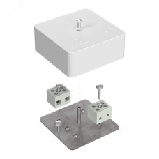 Коробка огнестойкая для кабель-канала 40-0450-FR2.5-4 Е15-Е60 (латунь) RAL9003 75х75х30 Промрукав