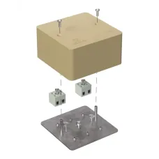 Коробка огнестойкая для кабель-канала 40-0460-FR2.5-4 Е15-Е120 RAL1001 85х85х45 (44 шт/кор)