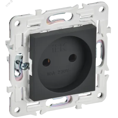 SKANDY Розетка без заземления без защитных шторок 10А SK-R02G графит IEK