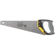 Ножовка по дереву, средний каленый зуб 7 ТPI, 3D заточка, 3К пласт.прорезиненная ручка, Профи 400 мм
