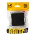 BRITE Выключатель двухклавишный проходной 10А ВС10-2-6-БрЧ черный