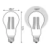 Лампа Gauss Basic Filament А70 23W 2400lm 4100К Е27 LED 1/10/40