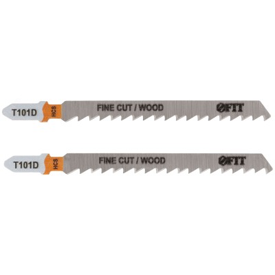 Полотна по дереву, HCS, шлифованные под свободным углом зубья, 100/74/4 мм (T101D), 2 шт.