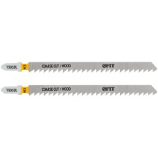 Полотна по дереву, HCS, шлифованные под свободным углом зубья, 132/106/4 мм (T301DL), 2 шт.
