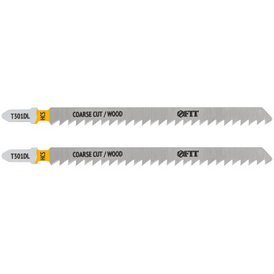 Полотна по дереву, HCS, шлифованные под свободным углом зубья, 132/106/4 мм (T301DL), 2 шт.