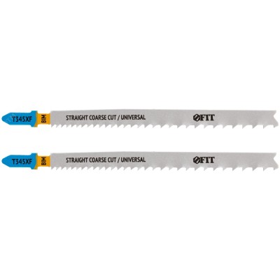 Полотна по дереву, металлу, пластмассе, Bimetal, фрезерованные зубья, 132/106 мм, перемен. шаг (T345XF), 2 шт.