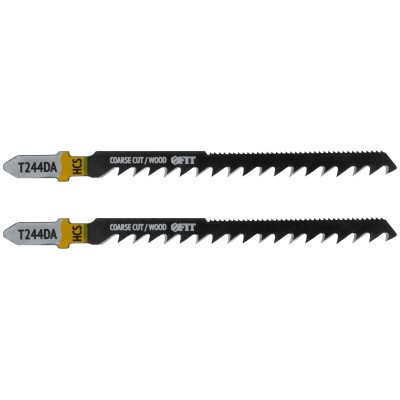 Полотна по дереву двусторонние, HCS, шлифованные под свободным углом зубья, 100/75 мм, T244DA, 2 шт.