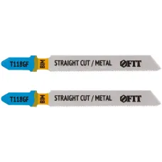 Полотна по металлу, Bimetal, фрезерованные, волнистые зубья, 76/51/0,8 мм (T118GF), 2 шт.