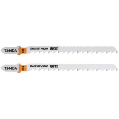 Полотна по дереву двусторонние, HCS, шлифованные под свободным углом зубья, 100/75 мм (T244DA), 2 шт.