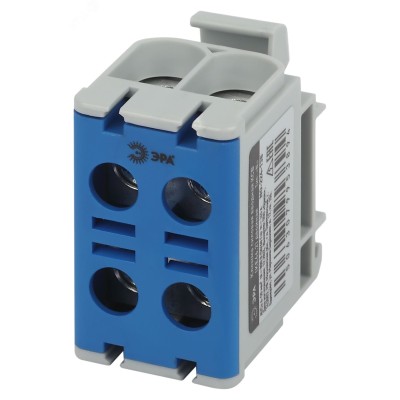 "Клемма силовая вводная КСВ ЭРА NO-224-138 двойная (KE66.2) 6-50 мм? синяя ""N"""