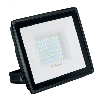 Прожектор светодиодный 2835 SMD 70W 6400K IP65  AC230V/50Hz, черный, LL-931