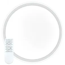 Светильник светодиодный управляемый с пультом, с батарейками 2*ААА, 80W, Max. 5600Lum, 3000К-6500K, IP20, белый  AL5800 RING