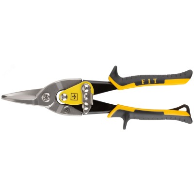 Ножницы по металлу усиленные CrMo Профи, прорезиненные ручки, прямые 250 мм