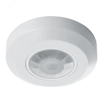Датчик движения и освещенности 400W 8m  120°(гориз.) 360°(верт.) белый SEN17