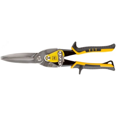 Ножницы по металлу усиленные CrMo Профи, прорезиненные ручки, удлиненные прямые 300 мм