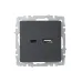 BRITE Розетка USB A+C 18Вт РЮ11-1-БрГ графит