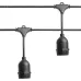 Гирлянда 230V 50 E27 черный, шаг 50cm, IP 65, 25м +1,5м шнур,  CL50-25-1