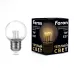Лампа светодиодная, (1W) 230V E27 2700K G45 прозрачая, LB-378