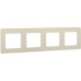 Рамка 4-местная слоновая кость INSPIRIA