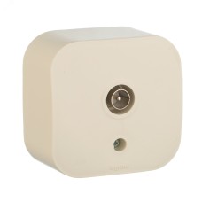 Розетка для открытой установки TV тип звезда слоновая кость QUTEO