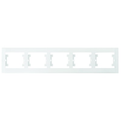 Defne рамка 5-ти постовая белая