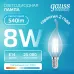 Лампа Gauss Filament Elementary Свеча на ветру 8W 540lm 4100К Е14 LED 1/10/100