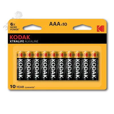 Батарейки Kodak LR03-8+2BL XTRALIFE Alkaline [K3A-8+2] (120/480/38400)