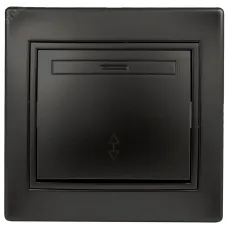 Переключатель Intro Plano 1-103-05 одноклавишный 10А-250В, IP20, СУ, антрацит