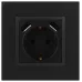 14-4109-05 ЭРА Розетка 2P+E 16A-250В, штор. с 2xUSB 5В-3А, Эра Elegance, антрацит (10/100/2000)