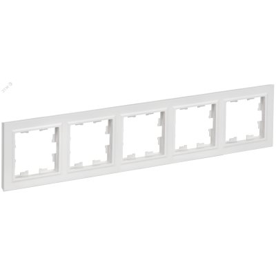 BRITE Рамка 5-местная РУ-5-БрАБ арктический белый IEK
