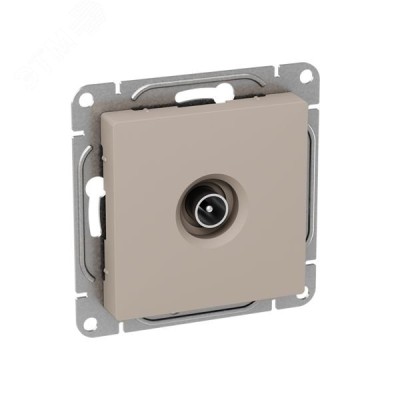 Механизм розетки TV  одиночная  кремовый Эпика EKF