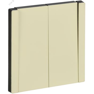 FORTE&PIANO Выключатель 2-клавишный проходной 10А FP807M металл слоновая кость IEK