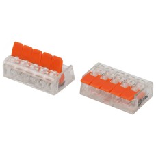 Клемма ЭРА NO-225-352 универсальная 221-415 компактная с рычагами 5-проводная 0.2-4 мм2 (упаковка 20 шт.)