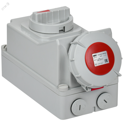 Розетка с механической блокировкой ССИ-824 32А-6ч/380В 3P+PE IP67 IEK