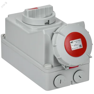 Розетка с механической блокировкой ССИ-824 32А 6ч 380В 3P+PE IP67 IEK