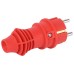 Вилка ЭРА VX13-R-IP44 каучуковая c заземлением 16А IP44 прямая красная