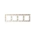 BRITE Рамка 4 поста РУ-4-2-БрП стекло персиковый матовый IEK