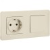 Выключатель 1-клавишный 10АХ безвинтовое крепление слоновая кость INSPIRIA