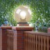 Садово-парковый светильник ЭРА НТУ 01-100-303 шар золотистый на опору / кронштейн IP44 Е27 max100Вт d300mm