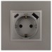 Розетка ЭРА Elegance 14-4108-16 2P+E 16A-250В со шторками с USB type-A+C 5В-3А титан