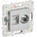 SKANDY Розетка двойная TV+RJ45 кат.6E SK-A15S серебряный IEK