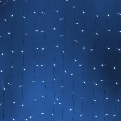 Светодиодная новогодняя гирлянда Intro Holiday INZL-02W занавес 3*2 м холодный белый 240 led 220 в