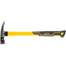 Молоток-гвоздодер, фиберглассовая усиленная удлиненная ручка, дополн. гвоздодер, 27 мм, 370 гр.