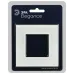 Рамка для розеток и выключателей ЭРА Elegance 14-5101-01М на 1 пост, стекло, белый матовый+бел.