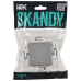 SKANDY Выключатель 1-клавишный кнопочный 10А SK-V14S серебряный IEK