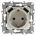 12-4109-04 ЭРА Розетка 2P+E 16A-250В, штор. с 2xUSB 5В-3А, Эра12, шампань (10/100/2000)