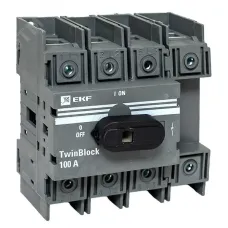Рубильник 100A 4P c рукояткой управления для прямой установки TwinBlock