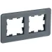 BRITE Рамка 2 поста РУ-2-2-Бр стекло графит RE IEK BRITE Рамка 2 поста РУ-2-2-Бр стекло графит RE IEK