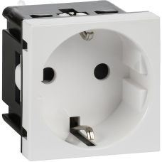 Розетка з/к б/ш в/з белая