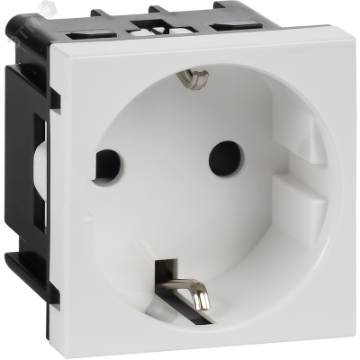 Розетка з/к з/ш в/з белая